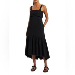 THEORY
Tie Back Linen Sleeveless Midi Dress